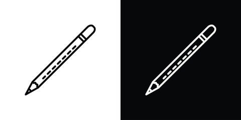 Poster - Pencil icon. Simple element illustration. outline and flat symbol design