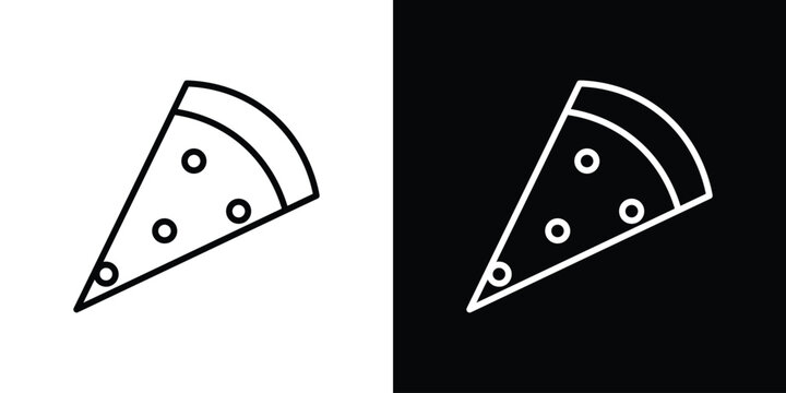 Pizza icon. Simple element illustration. outline and flat symbol design