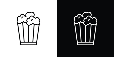 Poster - Popcorn icon. Simple element illustration. outline and flat symbol design