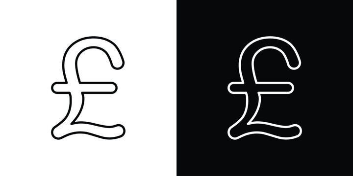 Pound icon. Simple element illustration. outline and flat symbol design