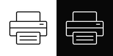 Poster - Print icon. Simple element illustration. outline and flat symbol design