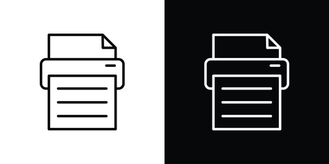 Poster - Printer icon. Simple element illustration. outline and flat symbol design