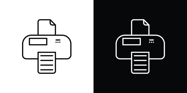 Print button icon. Simple element illustration. outline and flat symbol design