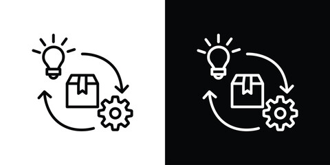 Poster - Product development icon. Simple element illustration. outline and flat symbol design