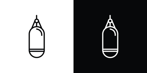 Poster - Punching bag icon. Simple element illustration. outline and flat symbol design