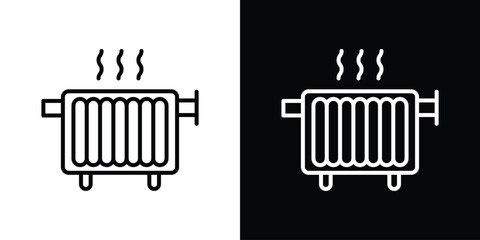 Poster - Radiator icon. Simple element illustration. outline and flat symbol design