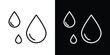 © Hunt - Raindrops icon. Simple element illustration. outline and flat symbol design