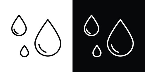 Fototapete - Raindrops icon. Simple element illustration. outline and flat symbol design