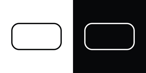 Poster - Rectangle panoramic icon. Simple element illustration. outline and flat symbol design