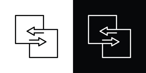 Fototapete - Replace icon. Simple element illustration. outline and flat symbol design
