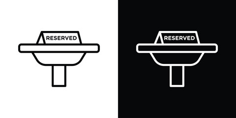 Fototapete - Reservation table icon. Simple element illustration. outline and flat symbol design