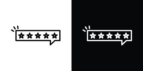 Fototapete - Review icon. Simple element illustration. outline and flat symbol design