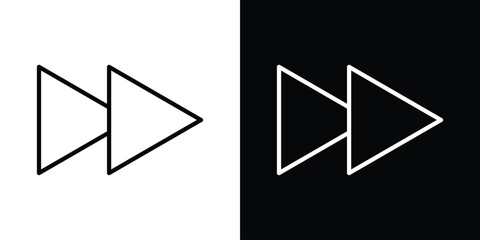 Fototapete - Rewind icon. Simple element illustration. outline and flat symbol design