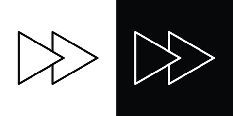 Fototapete - Rewind button icon. Simple element illustration. outline and flat symbol design