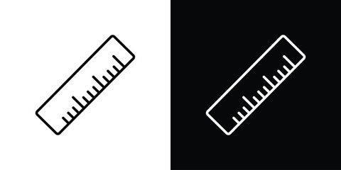 Fototapete - Ruler icon. Simple element illustration. outline and flat symbol design