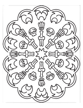 halloween coloring page, line art, halloween illustration, Print