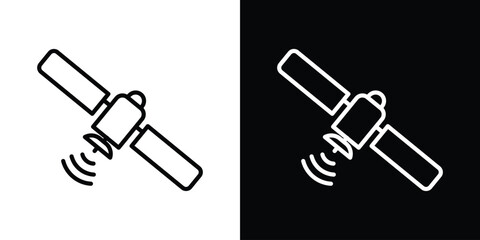 Poster - Satellite icon. Simple element illustration. outline and flat symbol design