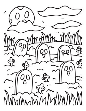 halloween coloring page, line art, halloween illustration, Print