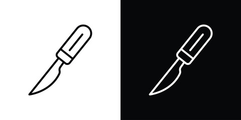 Poster - Scalpel icon. Simple element illustration. outline and flat symbol design