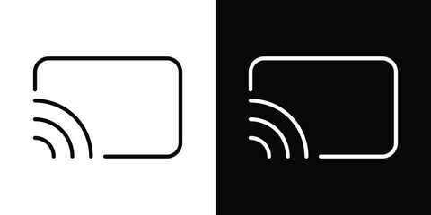 Poster - Screencast icon. Simple element illustration. outline and flat symbol design