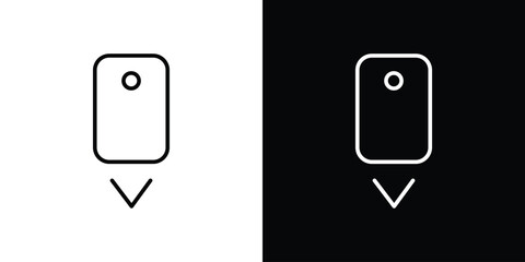 Fototapete - Scroll down computer mouse icon. Simple element illustration. outline and flat symbol design
