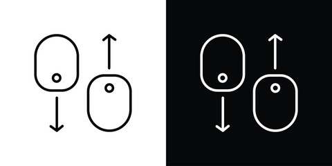 Poster - Scroll down up icon. Simple element illustration. outline and flat symbol design