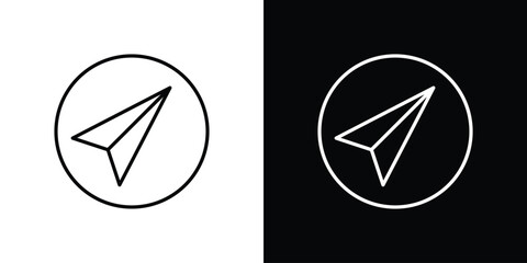 Poster - Send icon. Simple element illustration. outline and flat symbol design