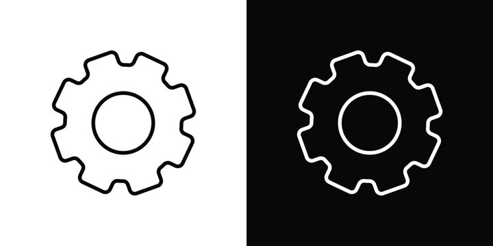 Settings icon. Simple element illustration. outline and flat symbol design