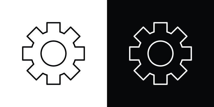 Settings icon. Simple element illustration. outline and flat symbol design