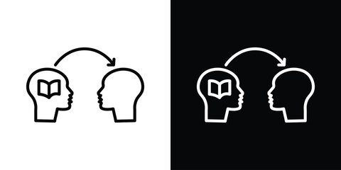 Fototapete - Share thoughts icon. Simple element illustration. outline and flat symbol design