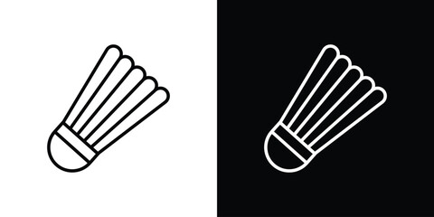 Poster - Shuttlecock icon. Simple element illustration. outline and flat symbol design
