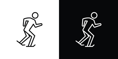 Poster - Skating icon. Simple element illustration. outline and flat symbol design
