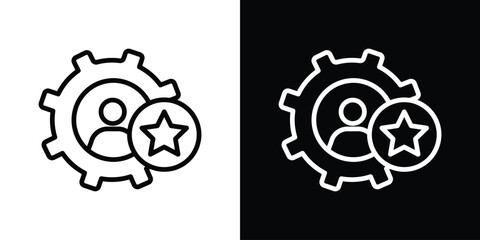 Poster - Skills icon. Simple element illustration. outline and flat symbol design