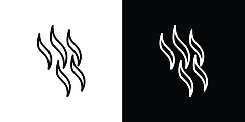 Poster - Smoke steam silhouette icon. Simple element illustration. outline and flat symbol design