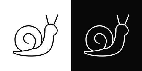 Fototapete - Snail icon. Simple element illustration. outline and flat symbol design