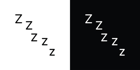 Aufkleber - Snooze icon. Simple element illustration. outline and flat symbol design