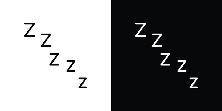 Snooze icon. Simple element illustration. outline and flat symbol design