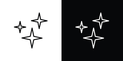 Poster - Sparkles icon. Simple element illustration. outline and flat symbol design