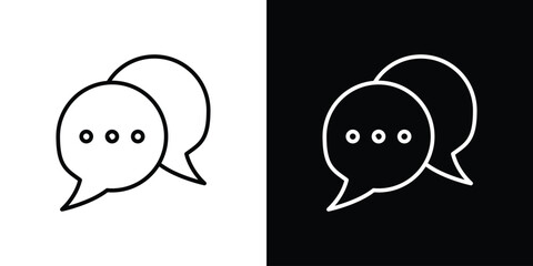 Fototapete - Speech bubble icon. Simple element illustration. outline and flat symbol design