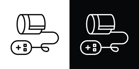 Aufkleber - Sphygmomanometer icon. Simple element illustration. outline and flat symbol design