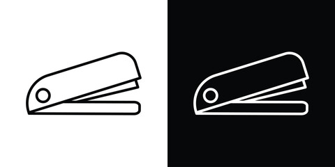 Poster - Stapler icon. Simple element illustration. outline and flat symbol design