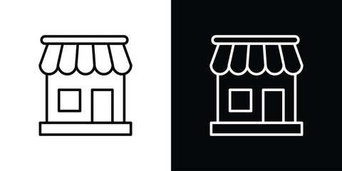 Fototapete - Store icon. Simple element illustration. outline and flat symbol design