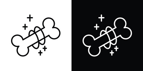 Fototapete - Strong healthy bones icon. Simple element illustration. outline and flat symbol design