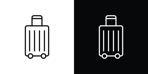 Fototapete - Suitcase icon. Simple element illustration. outline and flat symbol design