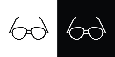 Poster - Sunglasses icon. Simple element illustration. outline and flat symbol design