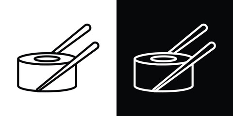 Fototapete - Sushi icon. Simple element illustration. outline and flat symbol design