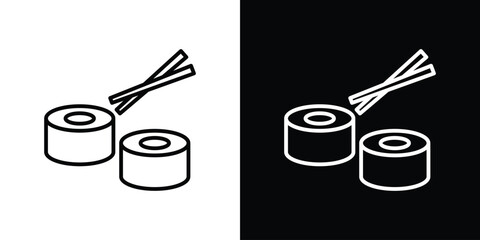 Fototapete - Sushi icon. Simple element illustration. outline and flat symbol design