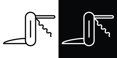 Poster - Swiss Knife icon. Simple element illustration. outline and flat symbol design