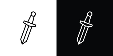 Fototapete - Sword icon. Simple element illustration. outline and flat symbol design