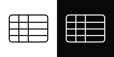 Poster - Table layout icon. Simple element illustration. outline and flat symbol design